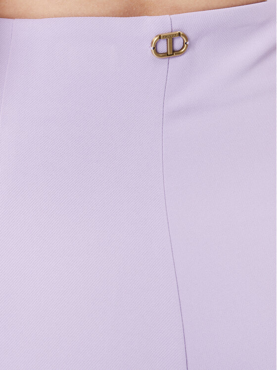 TWINSET TWINSET Hlače iz tkanine 232TP2053 Vijolična Regular Fit