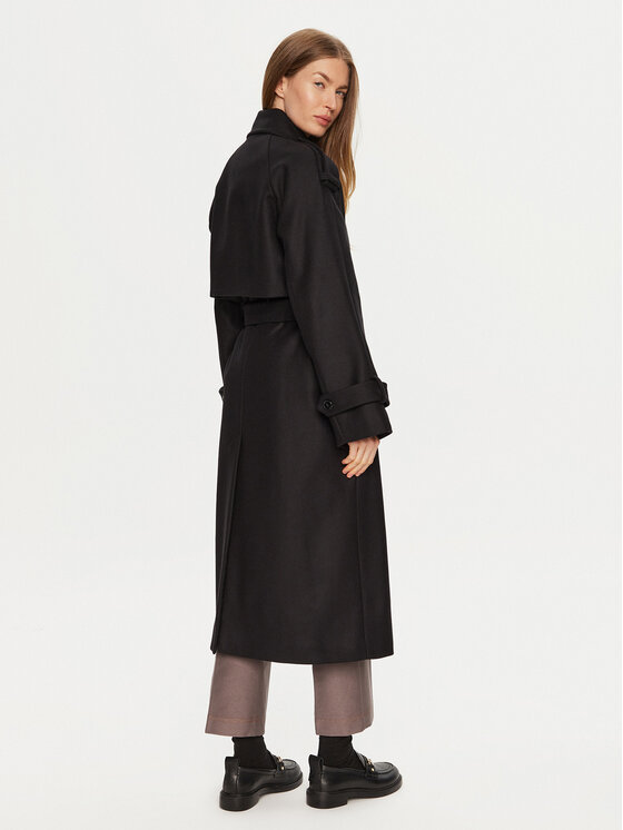 IVY OAK IVY OAK Wollmantel Caroline Ann IO111137 Schwarz Relaxed Fit