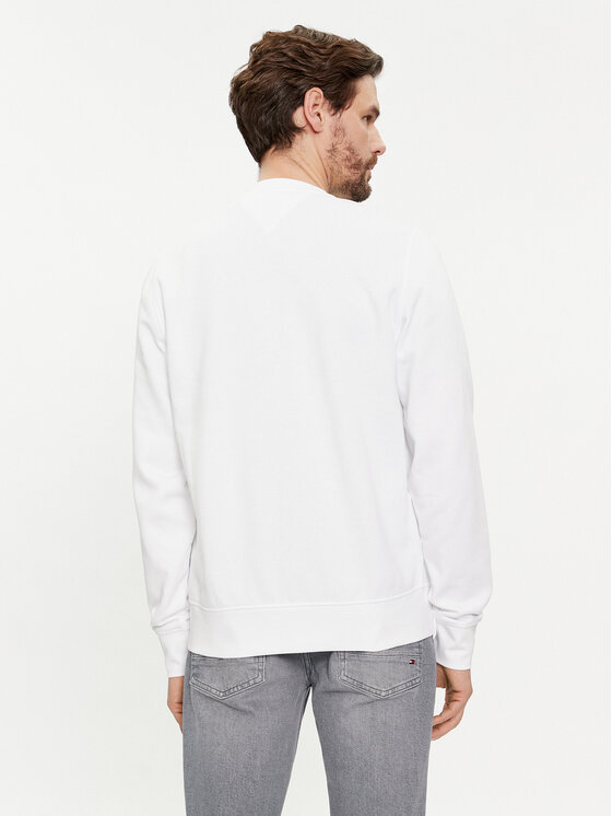 Tommy Hilfiger Tommy Hilfiger Μπλούζα Flag Logo MW0MW32735 Λευκό Regular Fit