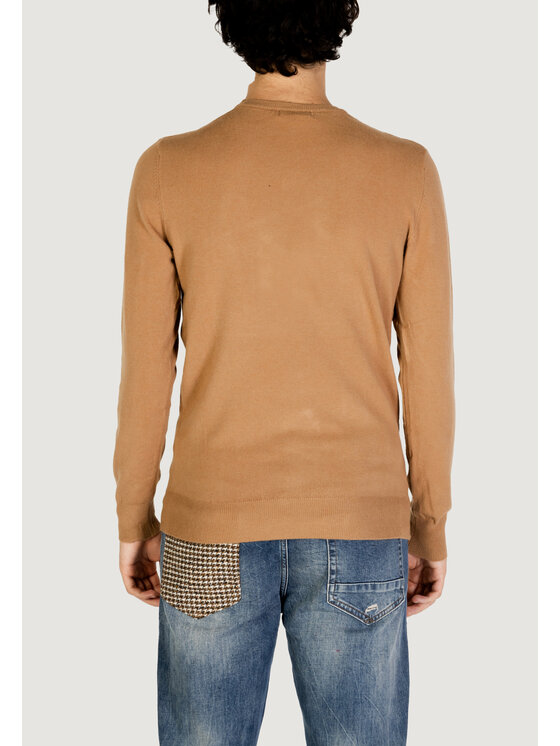 Gianni Lupo Gianni Lupo Sweter GL33398-F24 Brązowy Regular Fit