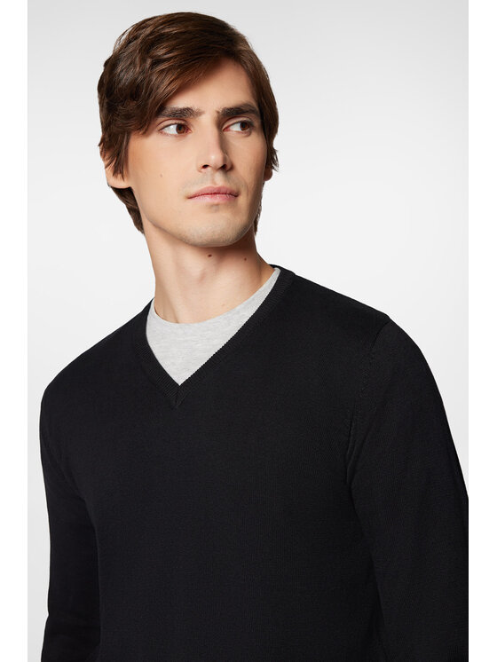 Próchnik Próchnik Sweter PM7 SW073224000001 Czarny Regular Fit
