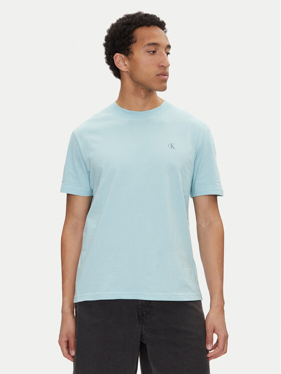 Calvin Klein Jeans Calvin Klein Jeans T-Shirt Painted J30J327523 Błękitny Regular Fit