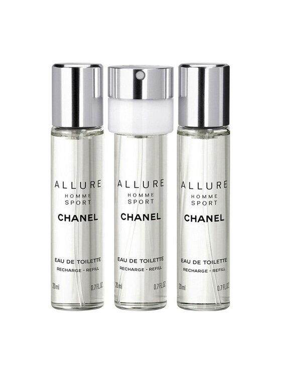 Woda toaletowa Chanel, Chanel Allure Homme Sport Travel Spray 3x20ml woda toaletowa wkłady+atomizer