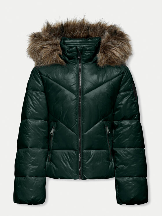 Kids ONLY Kids ONLY Зимно яке 15324041 Зелен Regular Fit