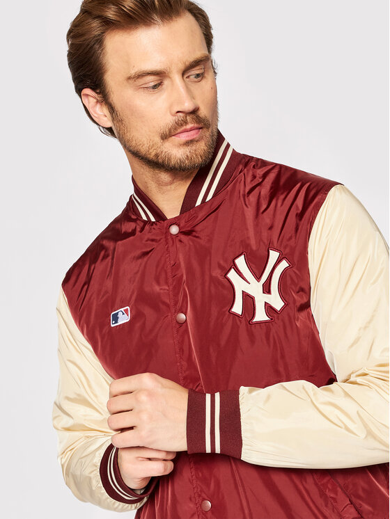 47 Brand 47 Brand Kurtka bomber New York Yankees BB017PEMDTJ551982CA Bordowy Regular Fit