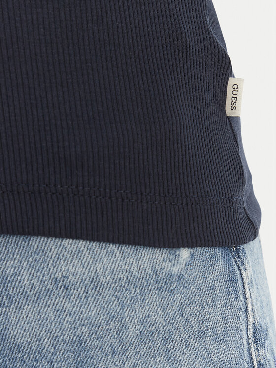 Guess Jeans Guess Jeans Top W6GPZ2 KA0H1 Bleumarin Slim Fit