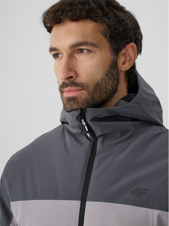 4F 4F Kurtka przejściowa active Szary Regular Fit