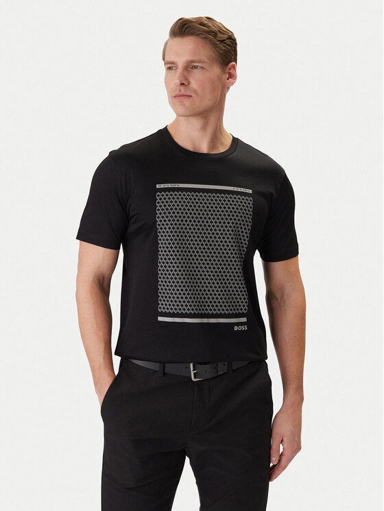 BOSS BOSS Tricou 50554333 Negru Regular Fit