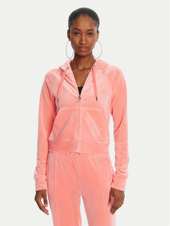 Juicy Couture Bluza Madison JCWA122001 Pomarańczowy Slim Fit