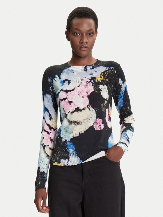 Desigual Sweter Nenufar Lacroix 25WWJF46 Kolorowy Regular Fit