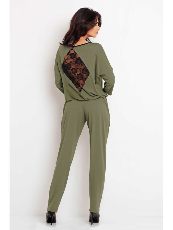 Awama Awama Kombinezon A148 Zielony Basic Fit