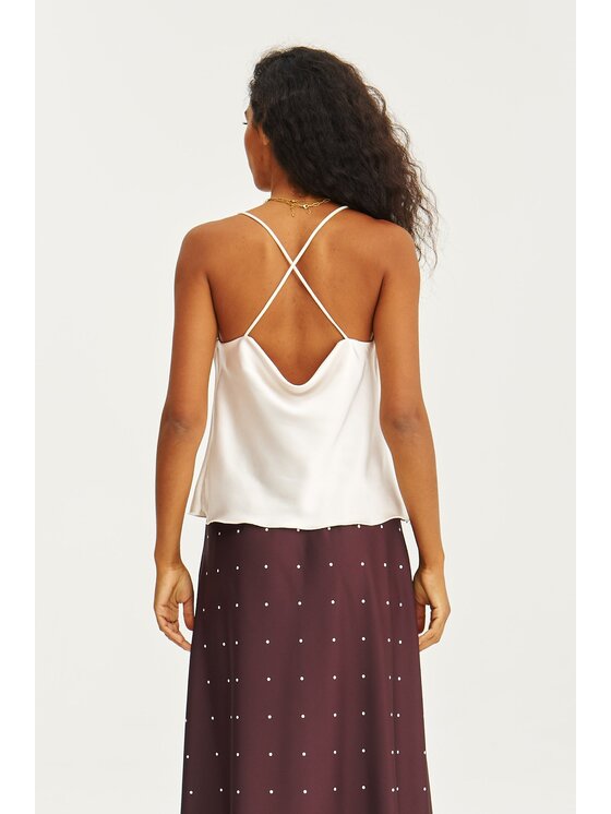 NAOKO NAOKO Top Lucia Sand Beżowy Regular Fit