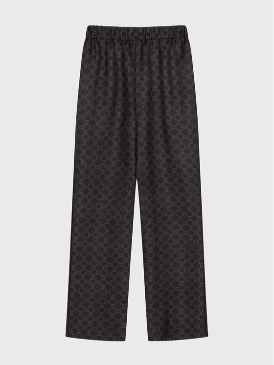 MARI PRETI MARI PRETI Spodnie materiałowe MONOGRAM M Brązowy Regular Fit