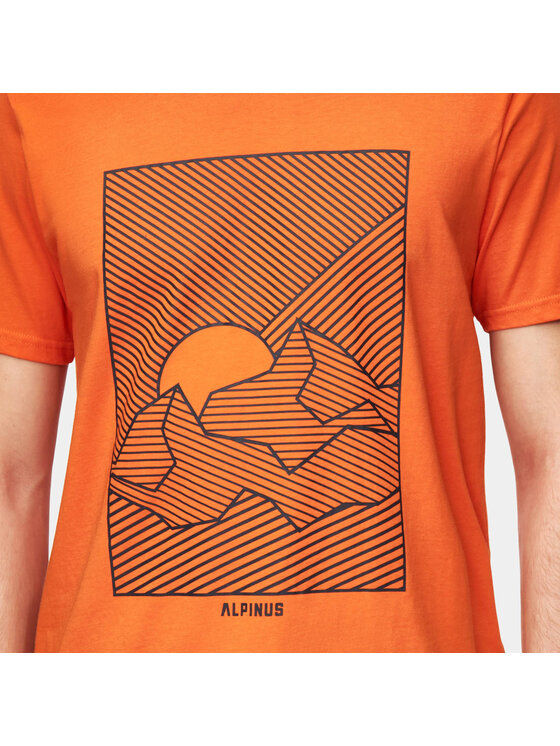 Alpinus Alpinus T-Shirt Kulin Pomarańczowy Regular Fit