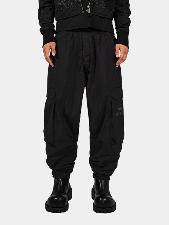 MADE BY SOCIETY MADE BY SOCIETY Spodnie materiałowe Pantaloni HUSK - P17744 Czarny Basic Fit