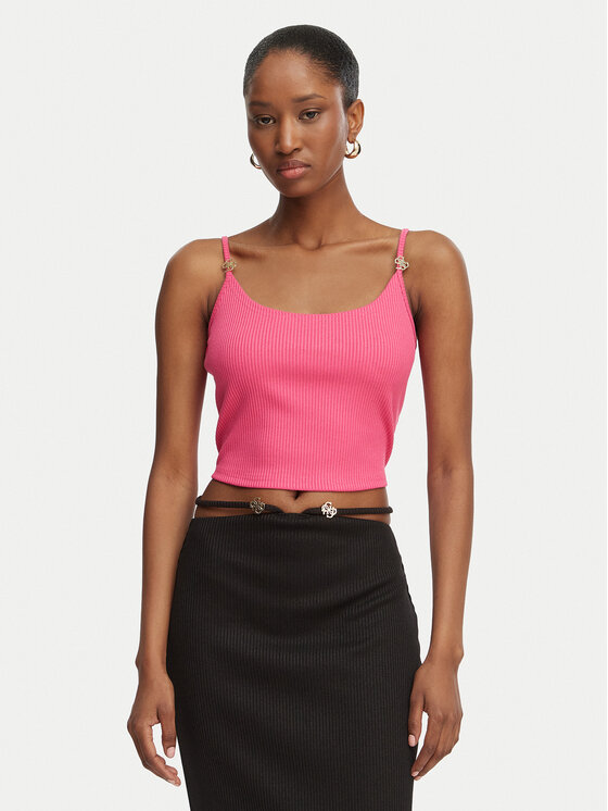 Guess Guess Top E6GP01 KG322 Ružová Slim Fit