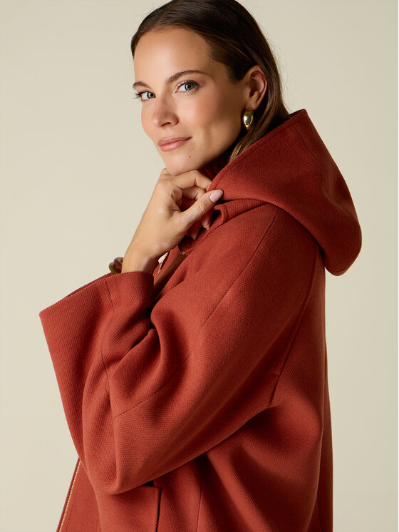 Oltre Oltre Płaszcz zimowy 8131J000292N027 Pomarańczowy Regular Fit