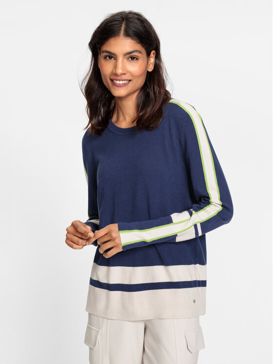 Olsen Sveter 11004261 Tmavomodrá Regular Fit