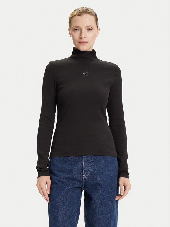 Calvin Klein Jeans Calvin Klein Jeans Dolčevita LV047D203G Crna Slim Fit