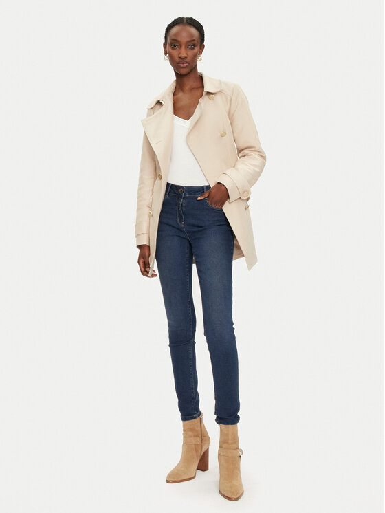 Morgan Morgan Trenčkot 241-GLADIA Béžová Slim Fit