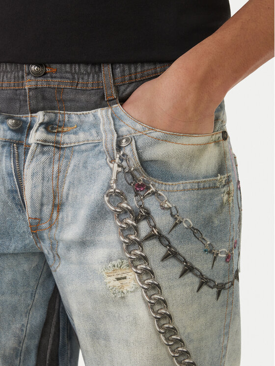 Versace Jeans Couture Versace Jeans Couture Jeans hlače 80GAB5RP ES156 Mornarsko modra Straight Fit