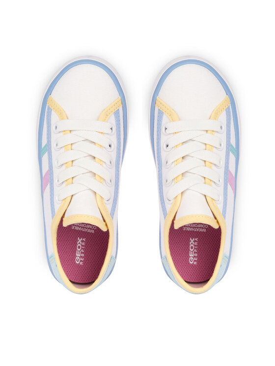 Geox Geox Πάνινα παπούτσια J Gisli Girl J454NF 00010 C1372 S Λευκό