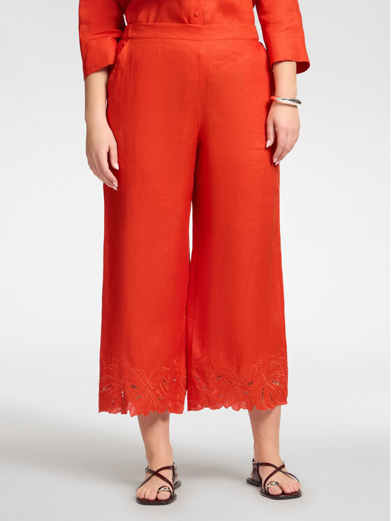 Elena Mirò Elena Mirò Pantaloni di tessuto P003P000489N027 Arancione Regular Fit