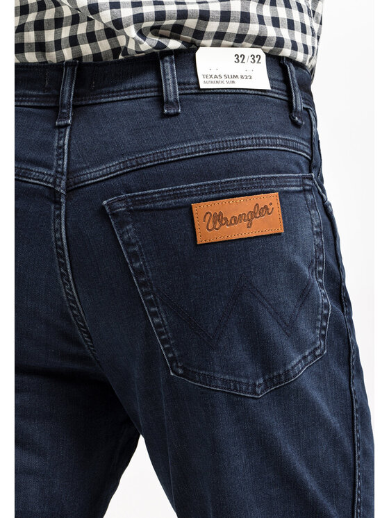 Wrangler Wrangler Jeansy Texas Slim Wild Horse Granatowy Regular Fit