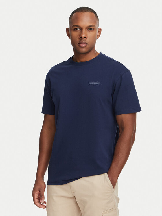 Napapijri Tricou Yourte NP0A8AU2 Bleumarin Relaxed Fit