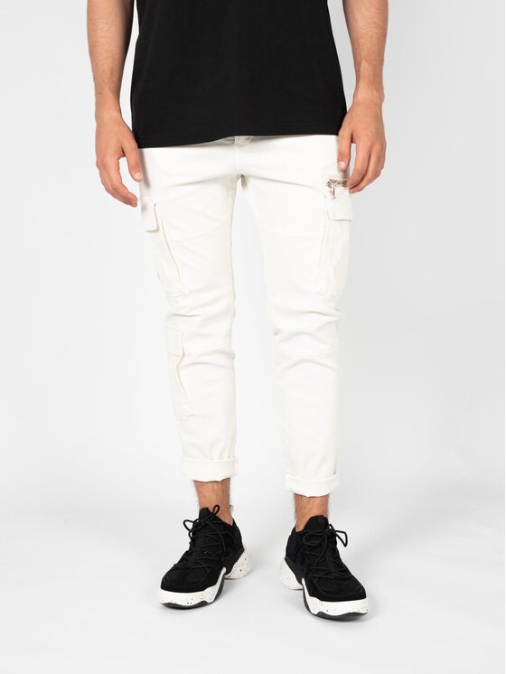 Xagon Xagon Pantaloni di tessuto P24032CR4034 Écru Slim Fit