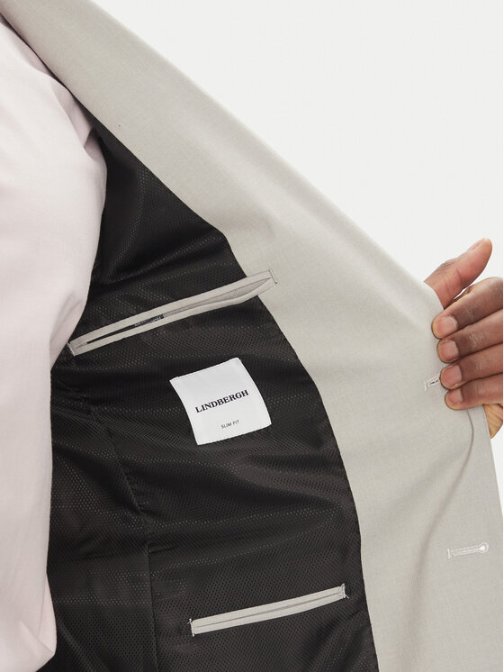 Lindbergh Lindbergh Oblek 30-61040 Sivá Slim Fit