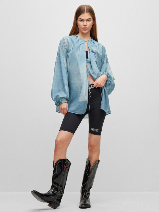 HUGO Hugo Блузка 50488558 Голубий Oversize