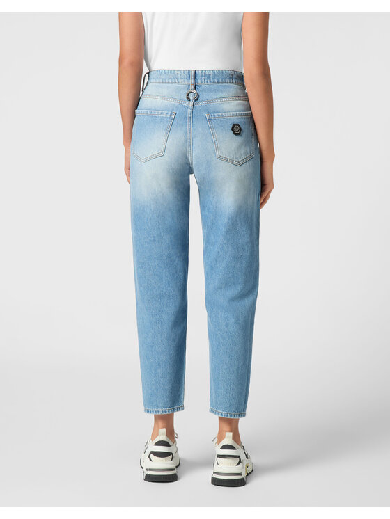 PHILIPP PLEIN PHILIPP PLEIN Jeansy 21705 Niebieski jasny Mom Fit