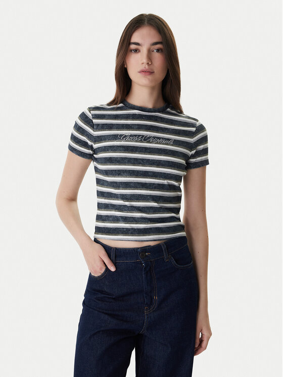 Guess Tricou W6RI41 J1314 Bleumarin Regular Fit
