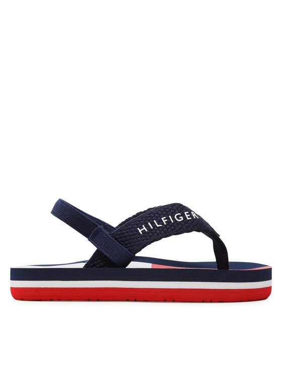 Tommy Hilfiger Sandales Flag Flap Flop T1B8-32917-0058 Tumši zils