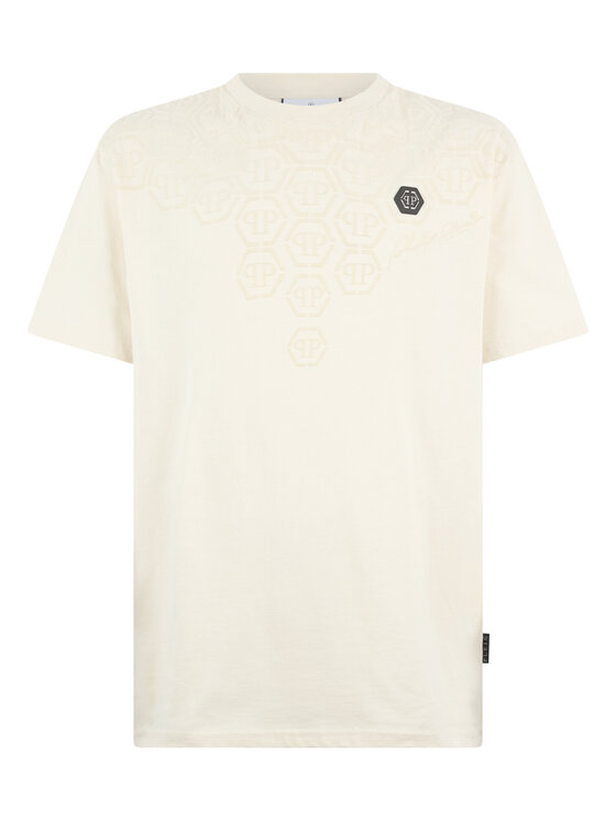 PHILIPP PLEIN PHILIPP PLEIN T-Shirt 29719 Beżowy Regular Fit