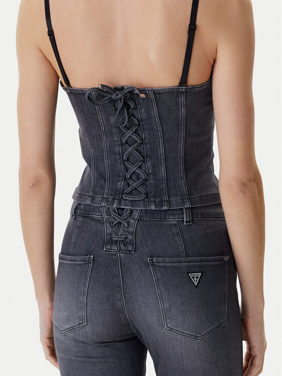 Guess Guess Top W6RH80 D6921 Šedá Slim Fit