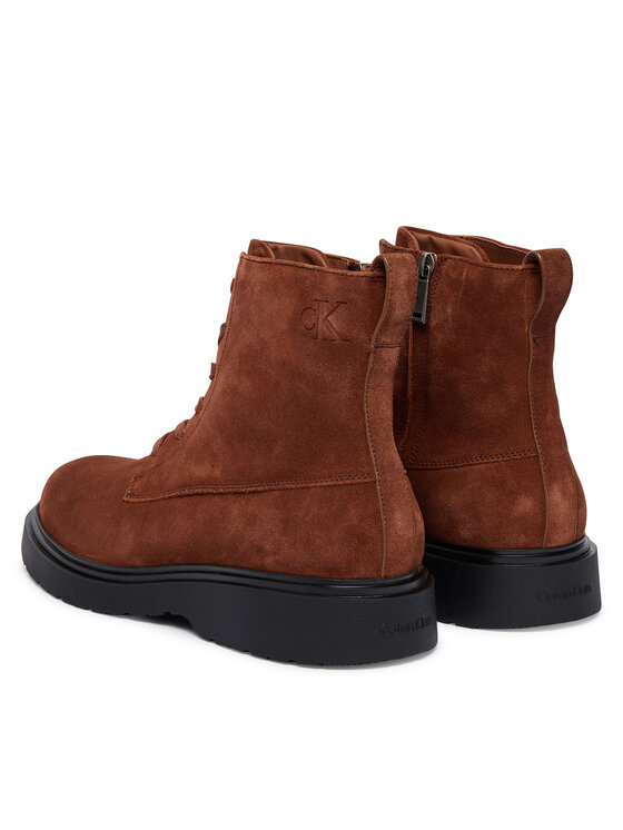 Calvin Klein Calvin Klein Bakancs Combat Ess Lace Up Zip Boot Su YM0YM01371 Barna