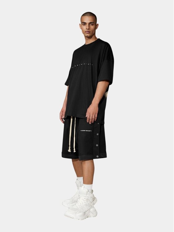 MADE BY SOCIETY MADE BY SOCIETY T-Shirt Tricou COLOSSUS - T17306 Czarny Basic Fit