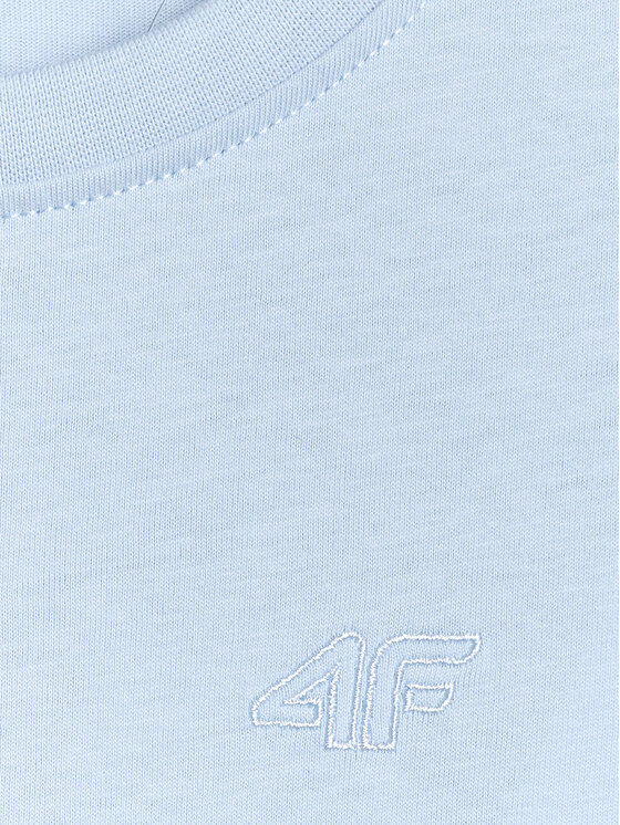 4F 4F T-Shirt BASIC+ Niebieski jasny Regular Fit