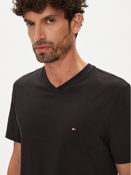 Tommy Hilfiger Tommy Hilfiger T-Shirt Essential MW0MW39249 Czarny Regular Fit