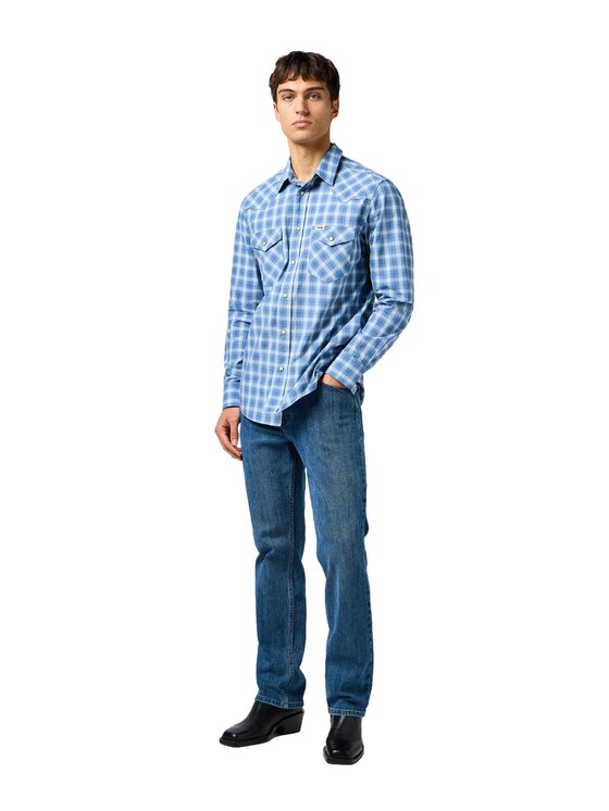 Wrangler Wrangler Koszula 112362764 Niebieski Regular Fit