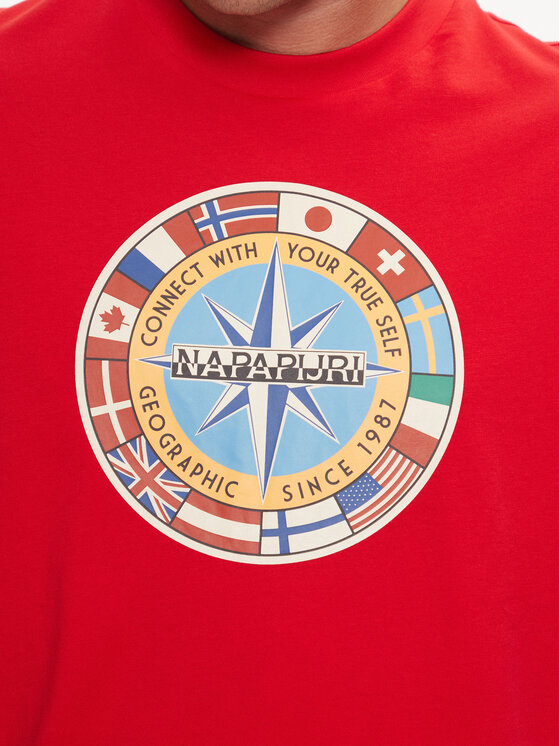 Napapijri Napapijri T-shirt S-Dorees NP0A4IBE Crvena Regular Fit