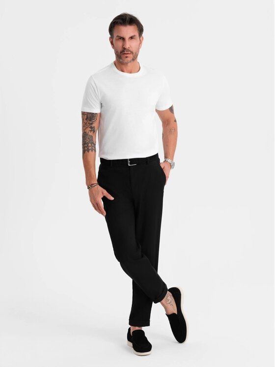 Ombre Ombre T-Shirt OM-TSBS-0236 Biały Regular Fit