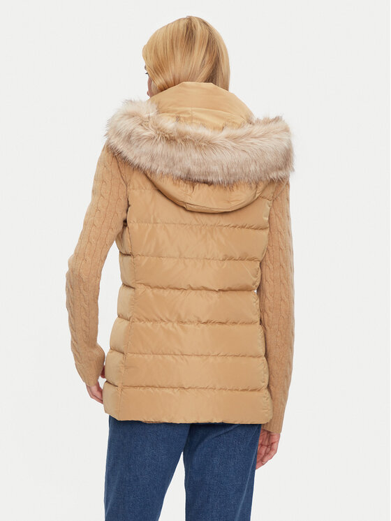 Tommy Hilfiger Tommy Hilfiger Brezrokavnik Heritage WW0WW43634 Bež Regular Fit