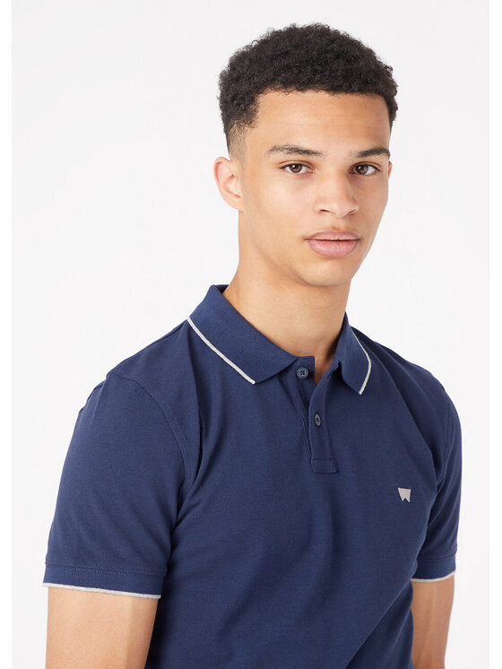 Wrangler Wrangler T-shirt POLO SHIRT Blu Regular Fit