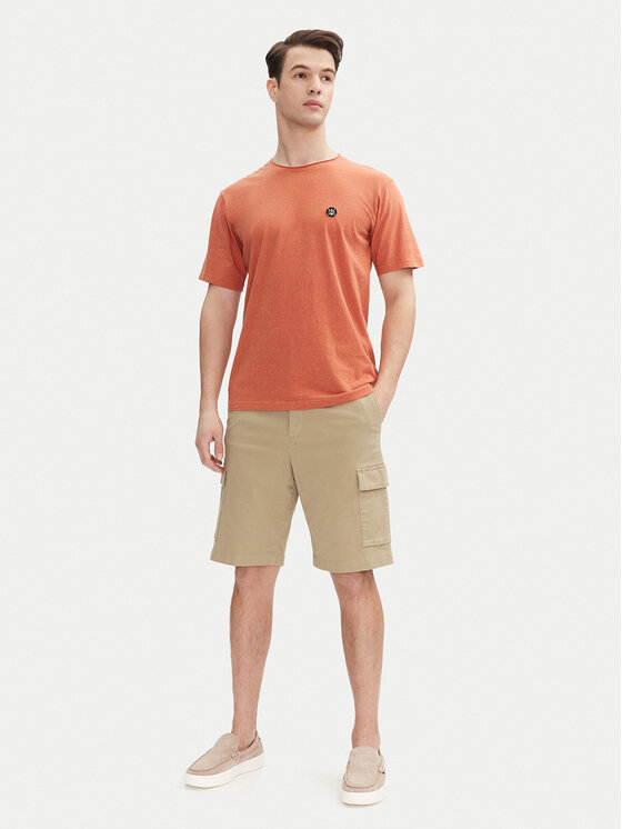 INDICODE INDICODE T-Shirt Carlsin 41-121 Oranžová Regular Fit