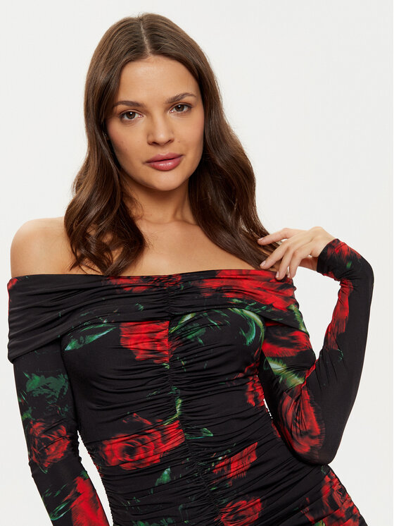 Guess Guess Sukienka dzianinowa W5RK61 KCMI2 Czerwony Classic Fit