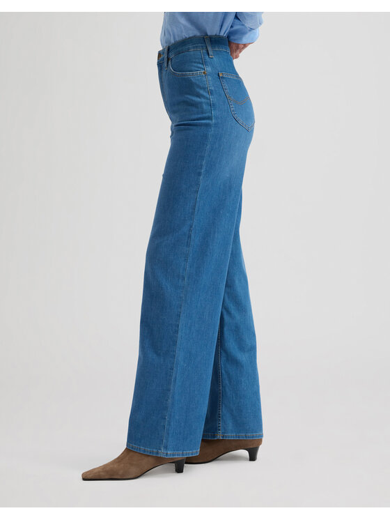 Lee Lee Jeansy STELLA Niebieski Wide Leg