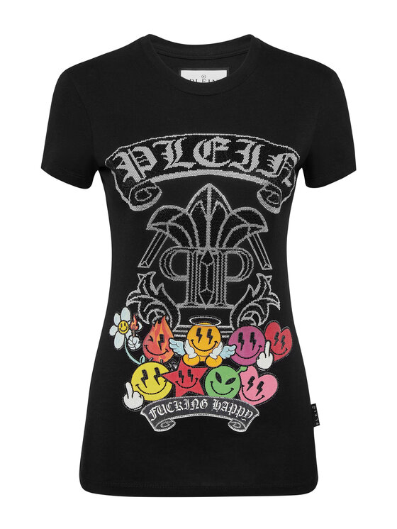 PHILIPP PLEIN PHILIPP PLEIN T-Shirt 22249 Czarny Skin Tight Fit